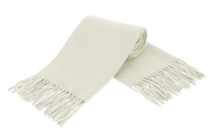 Off White Acrylic Cashmere Dress Scarf – RetroEsque