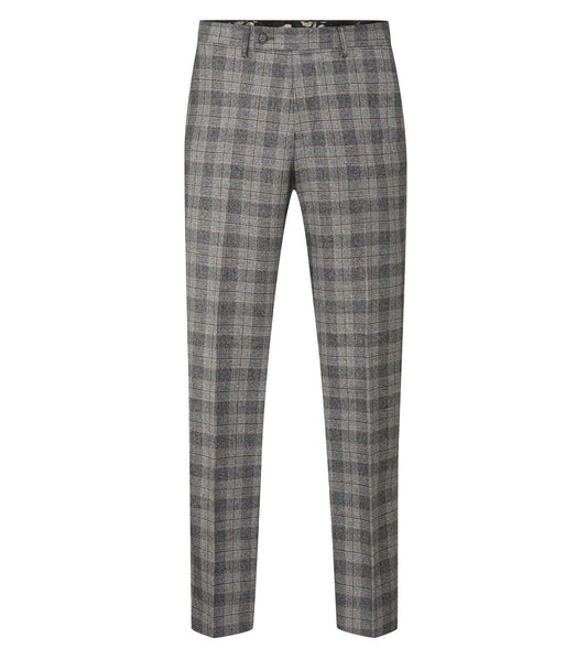 Skopes Tatton Grey & Brown Check Tailored Trousers
