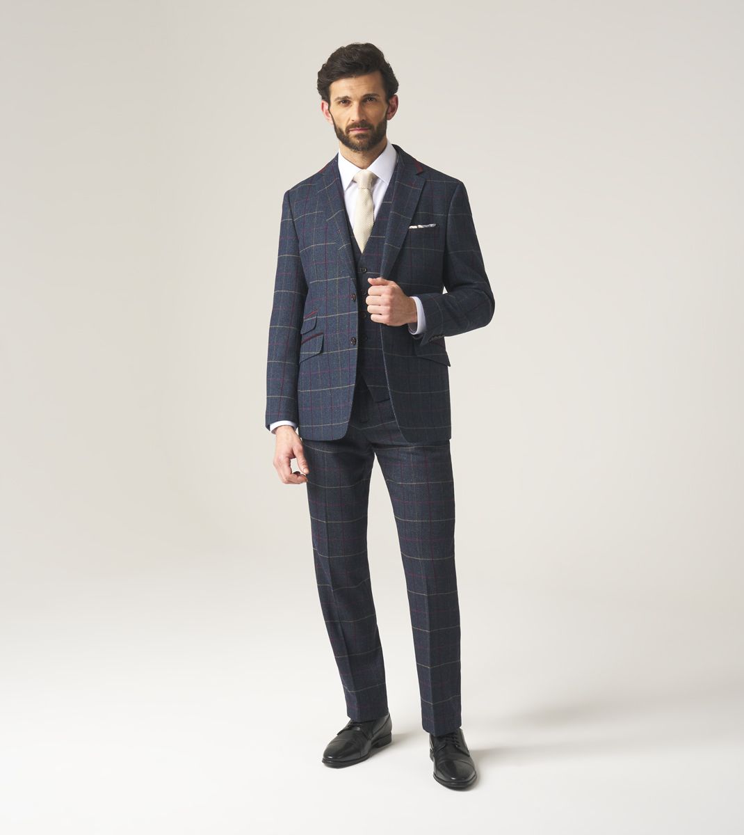 Doyle Tailored Jacket Navy Check Tweed