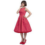 Lola Classic Vintage Sailor Dress in Red