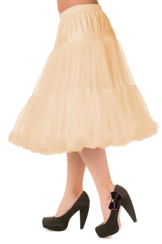 Dancing Days 50s Style 25"-27" Long Petticoat In Champagne