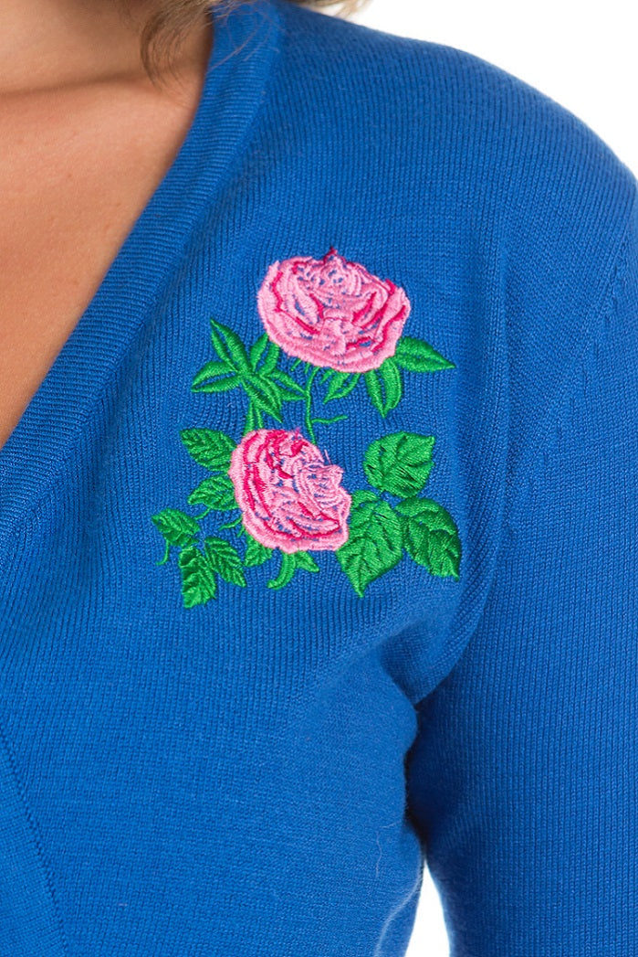 H&R Centifolia Shrug with Rose embroidered detail