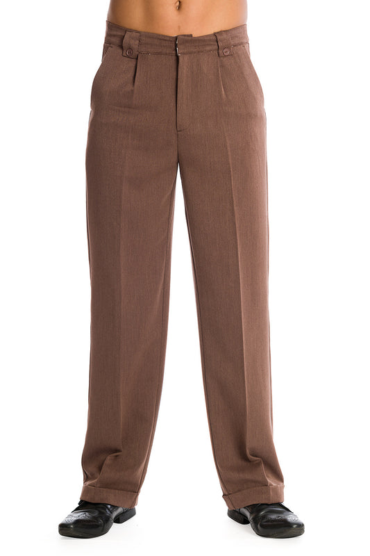 Banned Get In Line Brown 40s 50s Style Turn Up Trousers