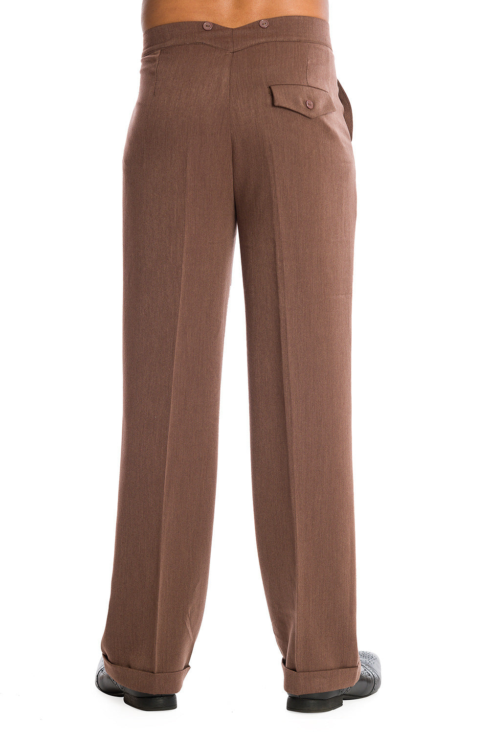 Banned Get In Line Brown 40s 50s Style Turn Up Trousers