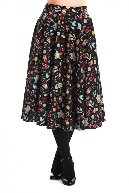 Let's Go Bowling 1950s Inspired Swing Skirt