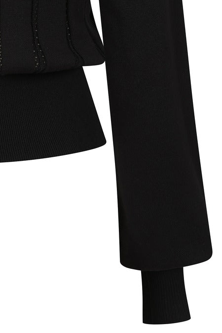 Black sleeve with a white background