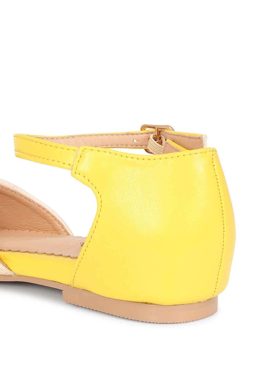 Dapper Dancemates Flats in Cream/Yellow