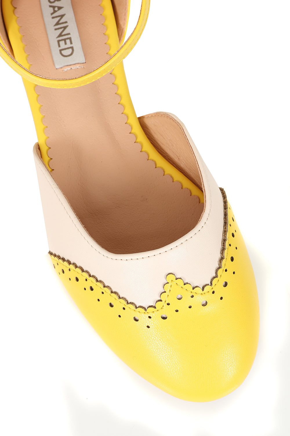 Dapper Dancemates Flats in Cream/Yellow