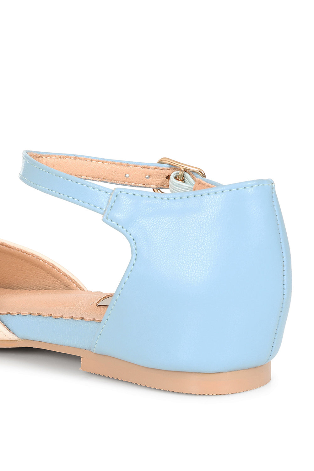 Dapper Dancemates Flats in Cream/Pale Blue