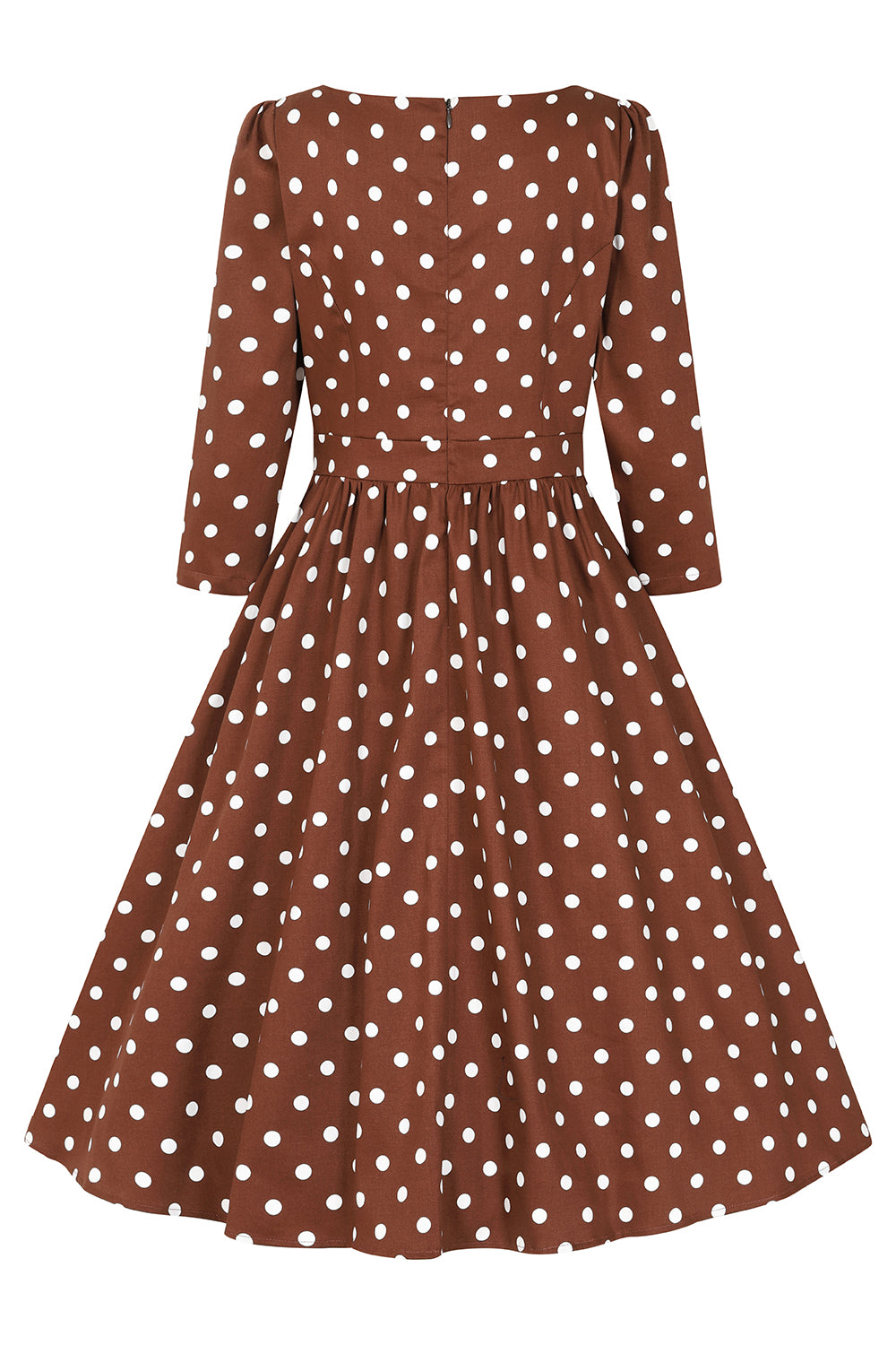 H&R London 50's Milan Polka Dot 3 Quarter Sleeve Swing Dress
