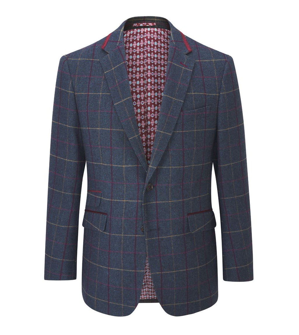 Doyle Tailored Jacket Navy Check Tweed