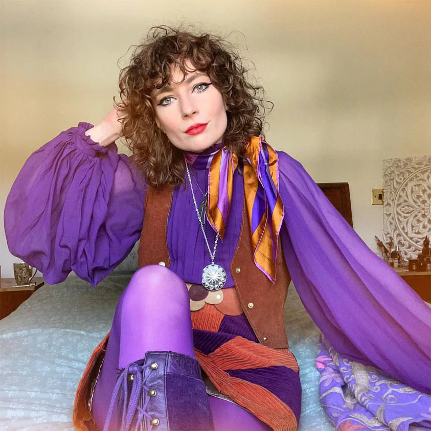 50 Denier Opaque Tights In Violet