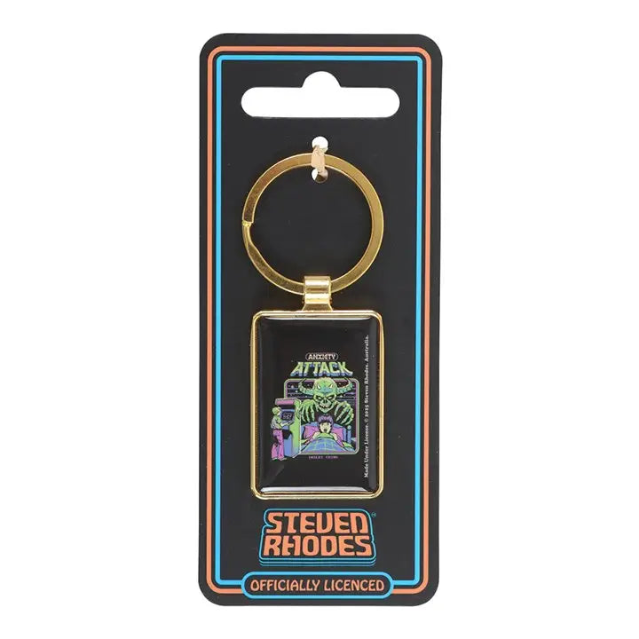 Anxiety Attack Keyring By Steven Rhodes