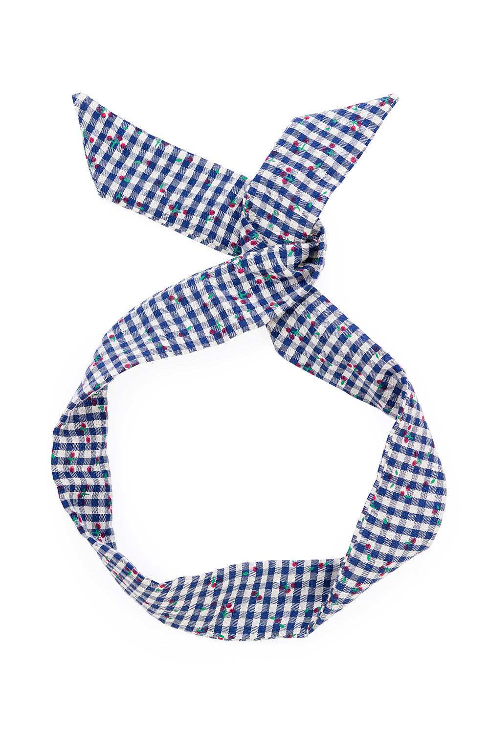 Picnic Gingham Headband Navy