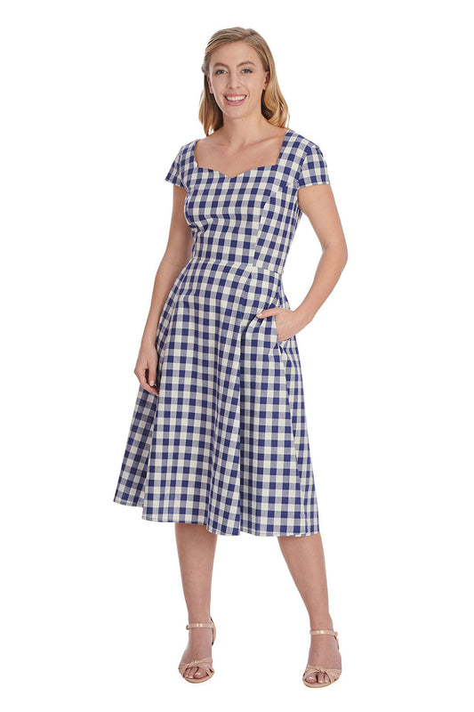 Blue Checked Sale Dress