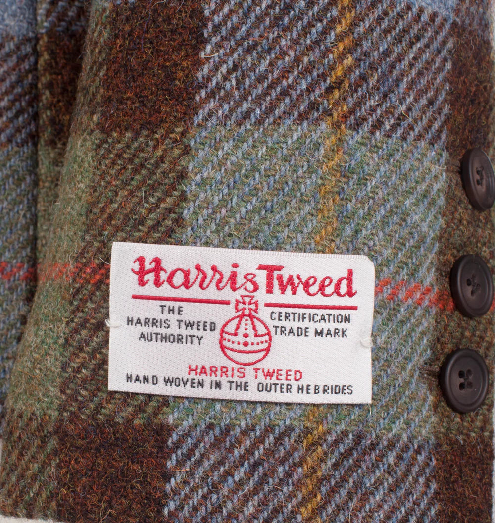 Ladies Harris Tweed Claire Hacking Jacket - Green Check