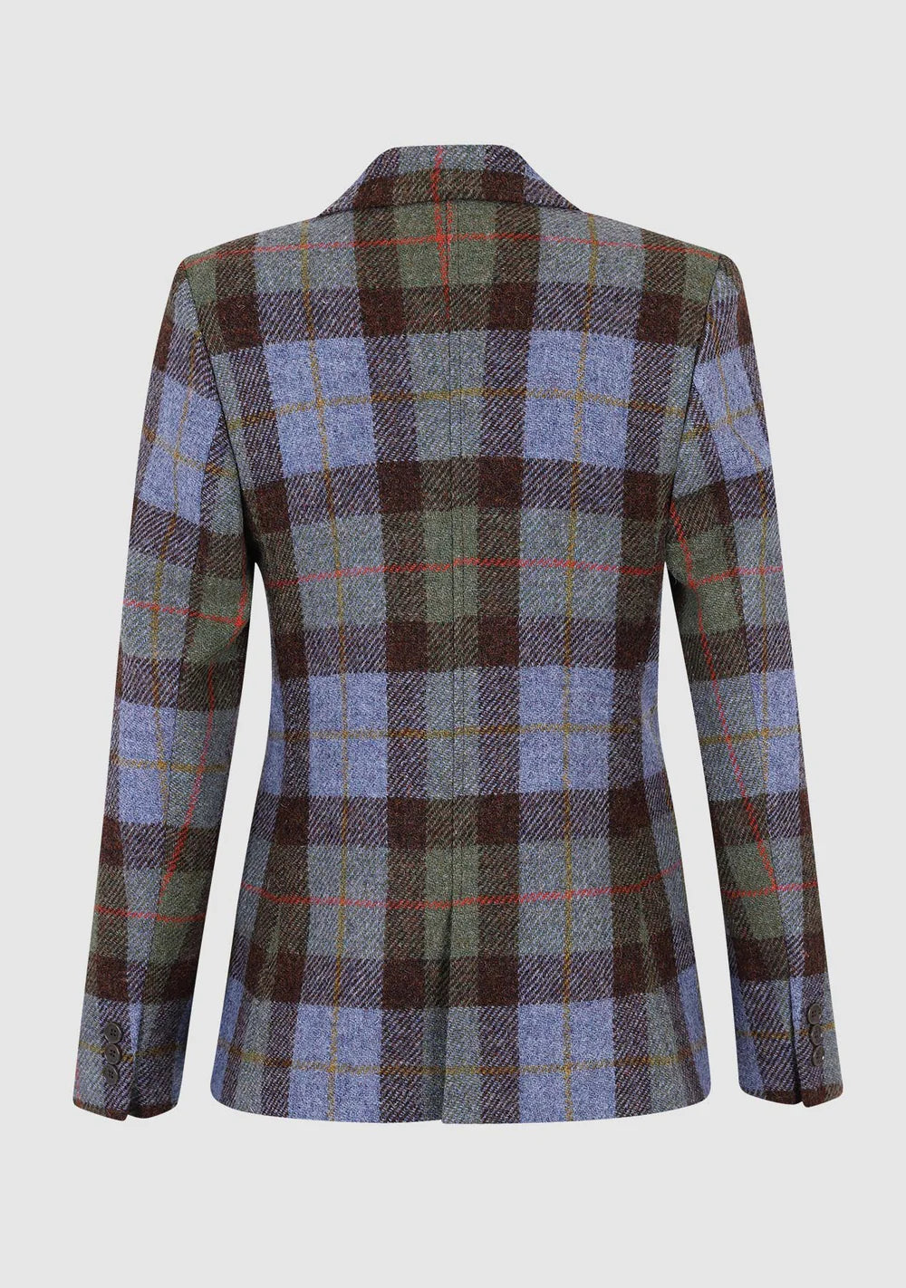 Ladies Harris Tweed Claire Hacking Jacket - Green Check
