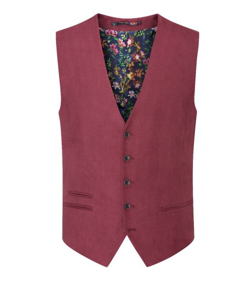 Camplin Waistcoat - Raspberry/Wine