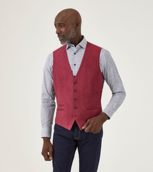 Camplin Waistcoat - Raspberry/Wine