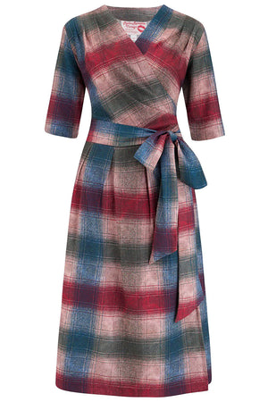 RocknRomance Vivien Wrap Dress Cotswold Check