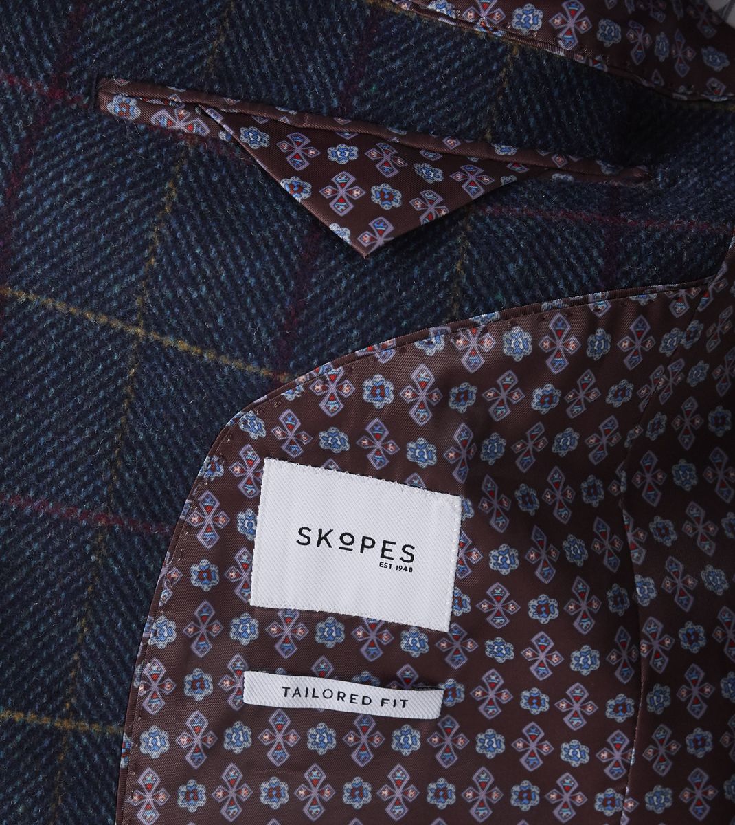 Doyle Tailored Jacket Navy Check Tweed