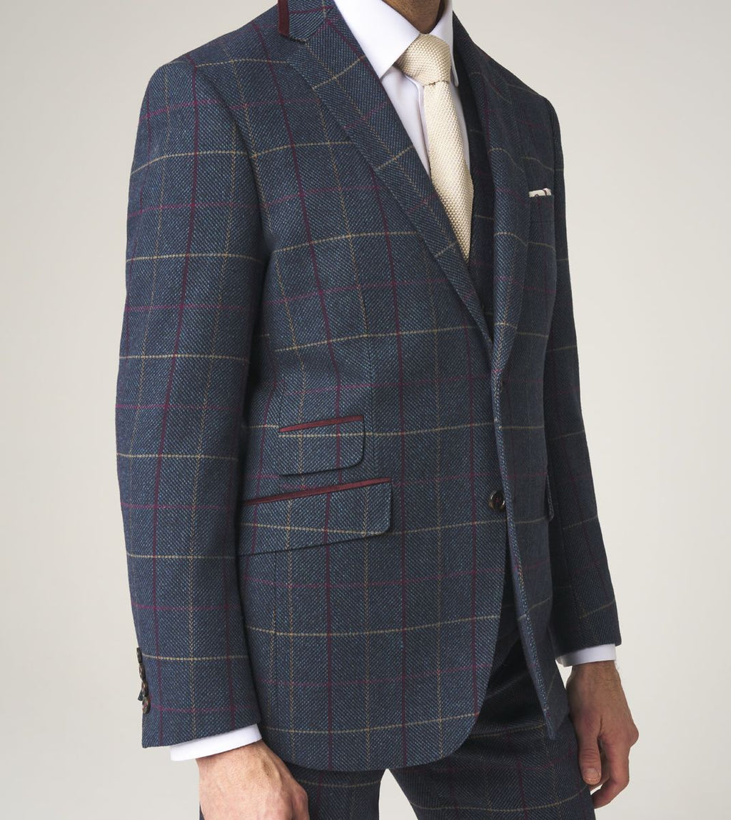 Doyle Tailored Jacket Navy Check Tweed