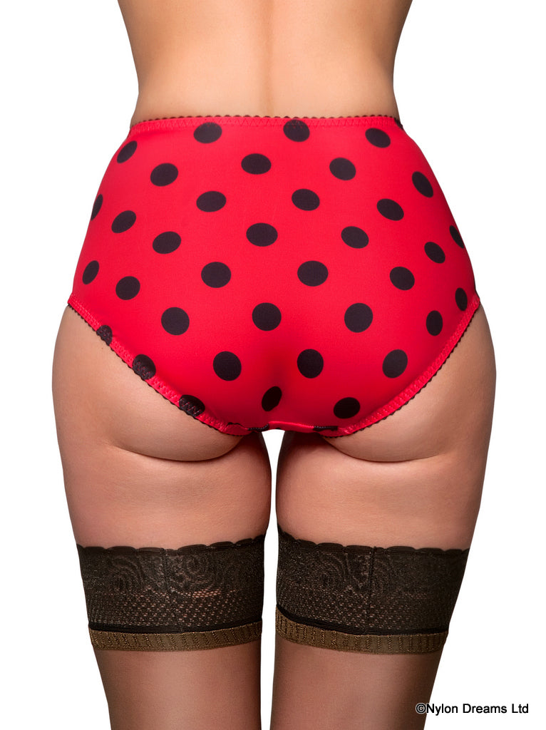 Dotty Betty Retro Knickers Red & Black