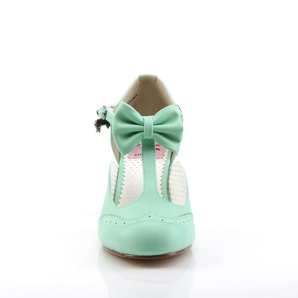Mint Green 20s Flapper T Bar Mid Heel Shoes