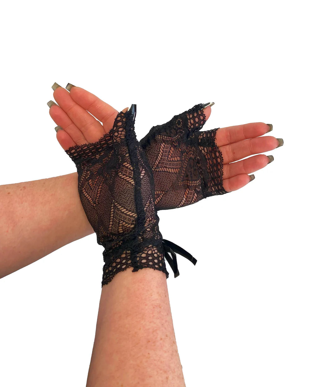 Pamela Mann Fingerless Lace Glove with Bow