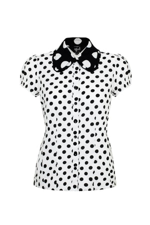 Hell Bunny - Yaya Polka Dot Blouse