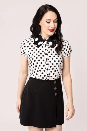 Hell Bunny - Yaya Polka Dot Blouse