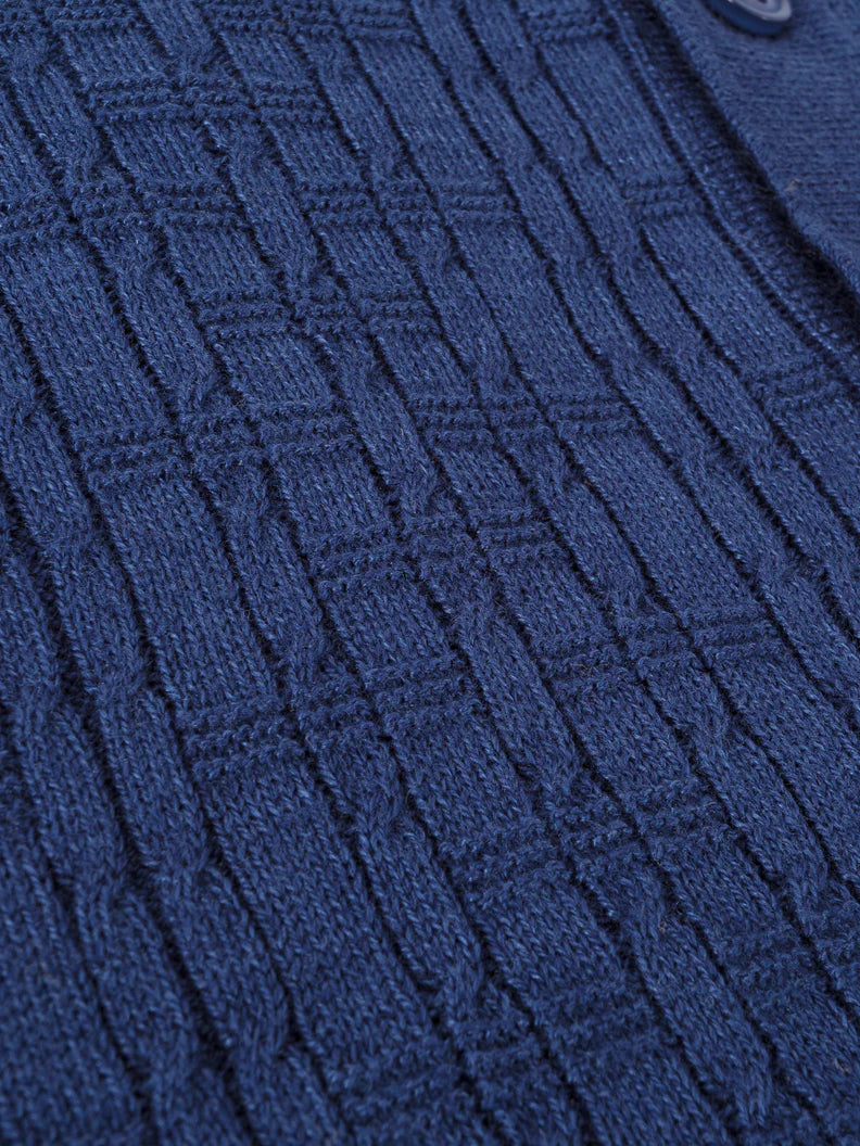 Men's Knitted polo - Denim Blue