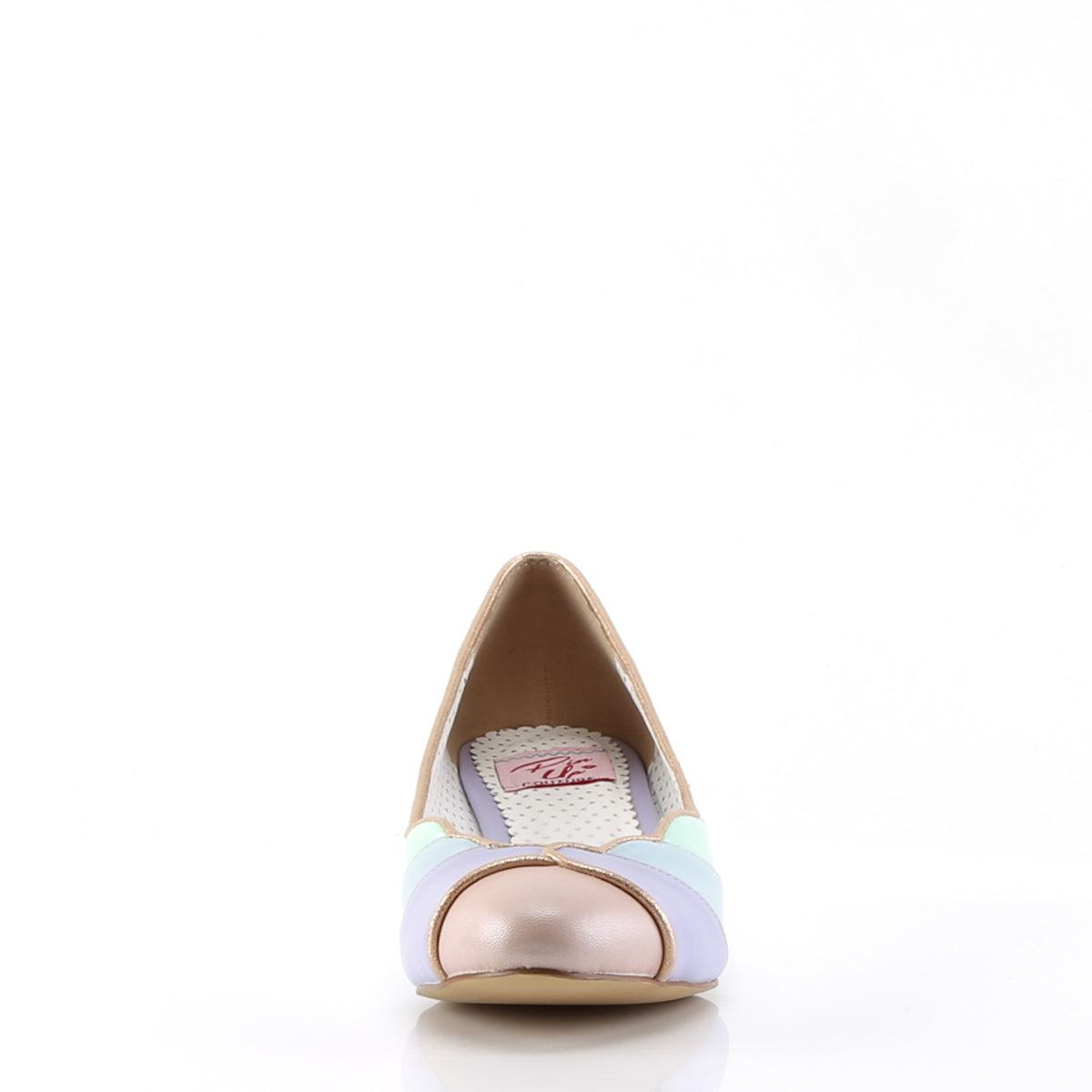 LuLu Multi Colour Kitten Wedge Vintage Inspired Shoes