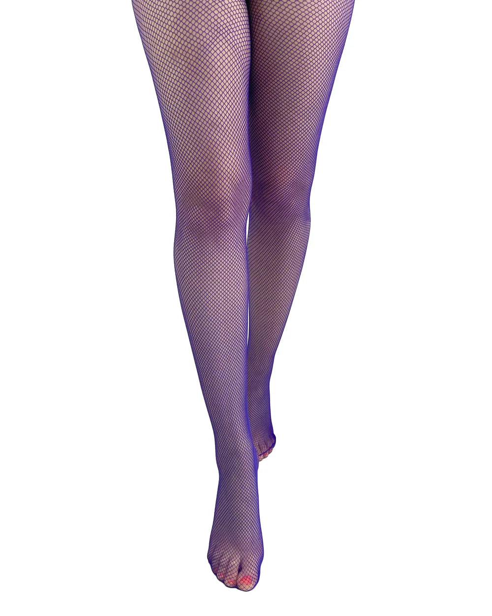 Pamela Mann Fishnet Tights Purple - Size 16-18