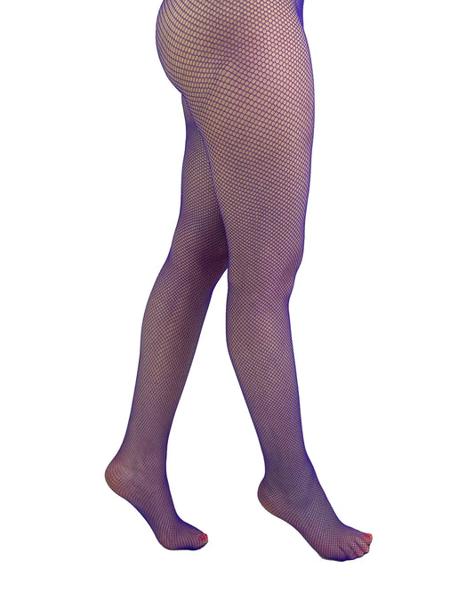 Pamela Mann Fishnet Tights Purple - Size 16-18