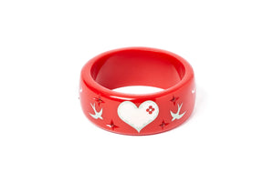 Splendette Vintage Inspired All My Love Bangles In red