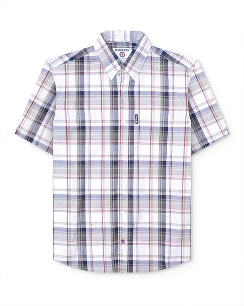 Lambretta S/S Check Shirt - Navy/Red