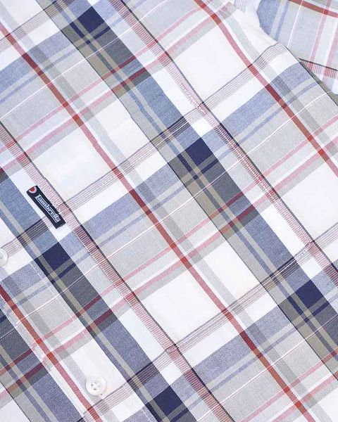 Lambretta S/S Check Shirt - Navy/Red