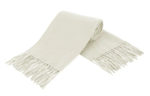 Off White Acrylic Cashmere Dress Scarf