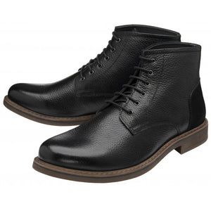 Frank Wright Black Leonard Leather Ankle Boot