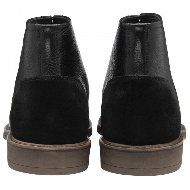 Frank Wright Black Leonard Leather Ankle Boot