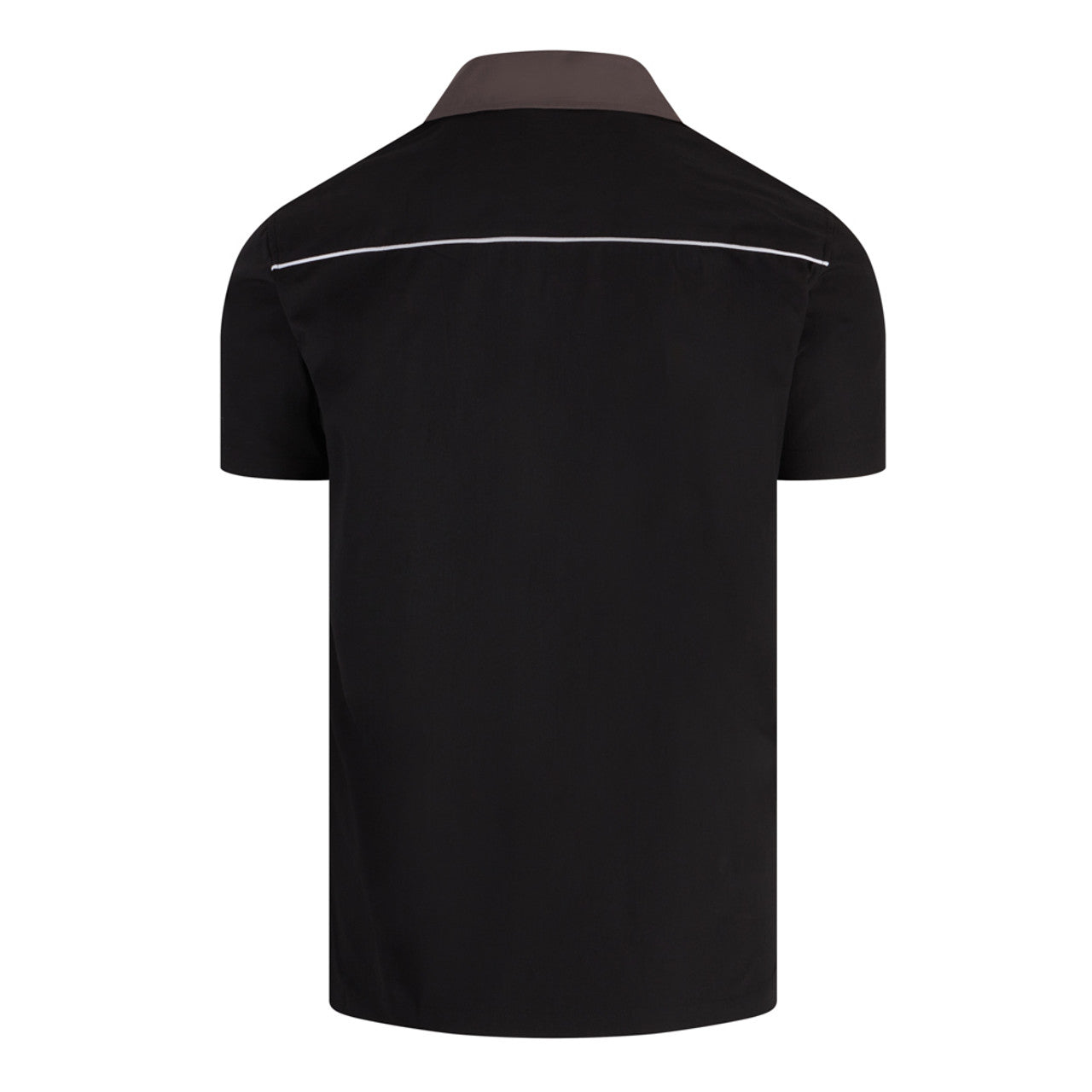 Relco Rockabilly Retro Charcoal/Black Bowling Shirt