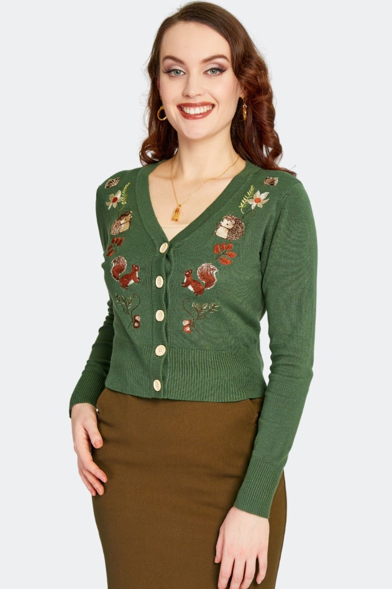 Woodland Embroidered Cardigan By Voodoo Vixen