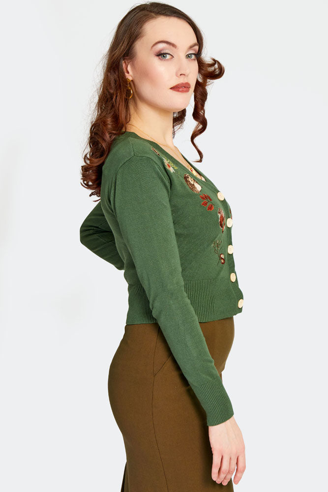 Woodland Embroidered Cardigan By Voodoo Vixen