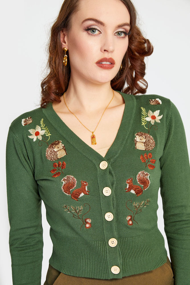 Woodland Embroidered Cardigan By Voodoo Vixen