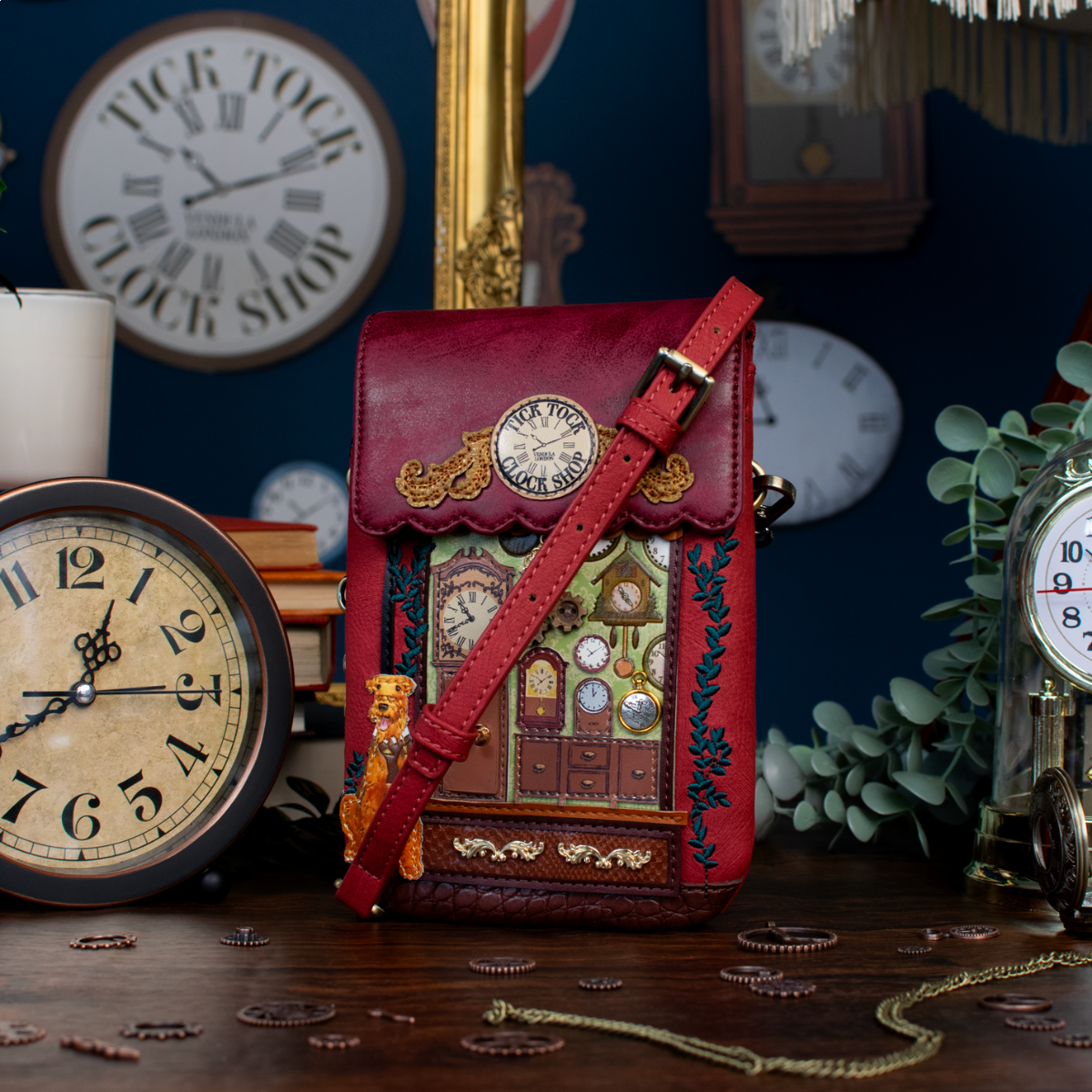 Tick Tock Clock Shop Phone Pouch By Vendula