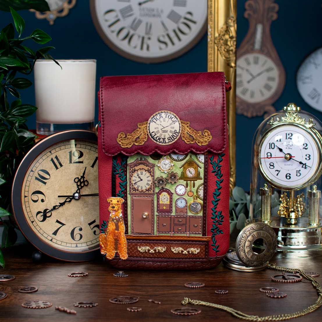 Tick Tock Clock Shop Phone Pouch By Vendula