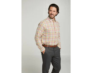 GOLD TATTERSALL CHECK WARM HANDLE SHIRT