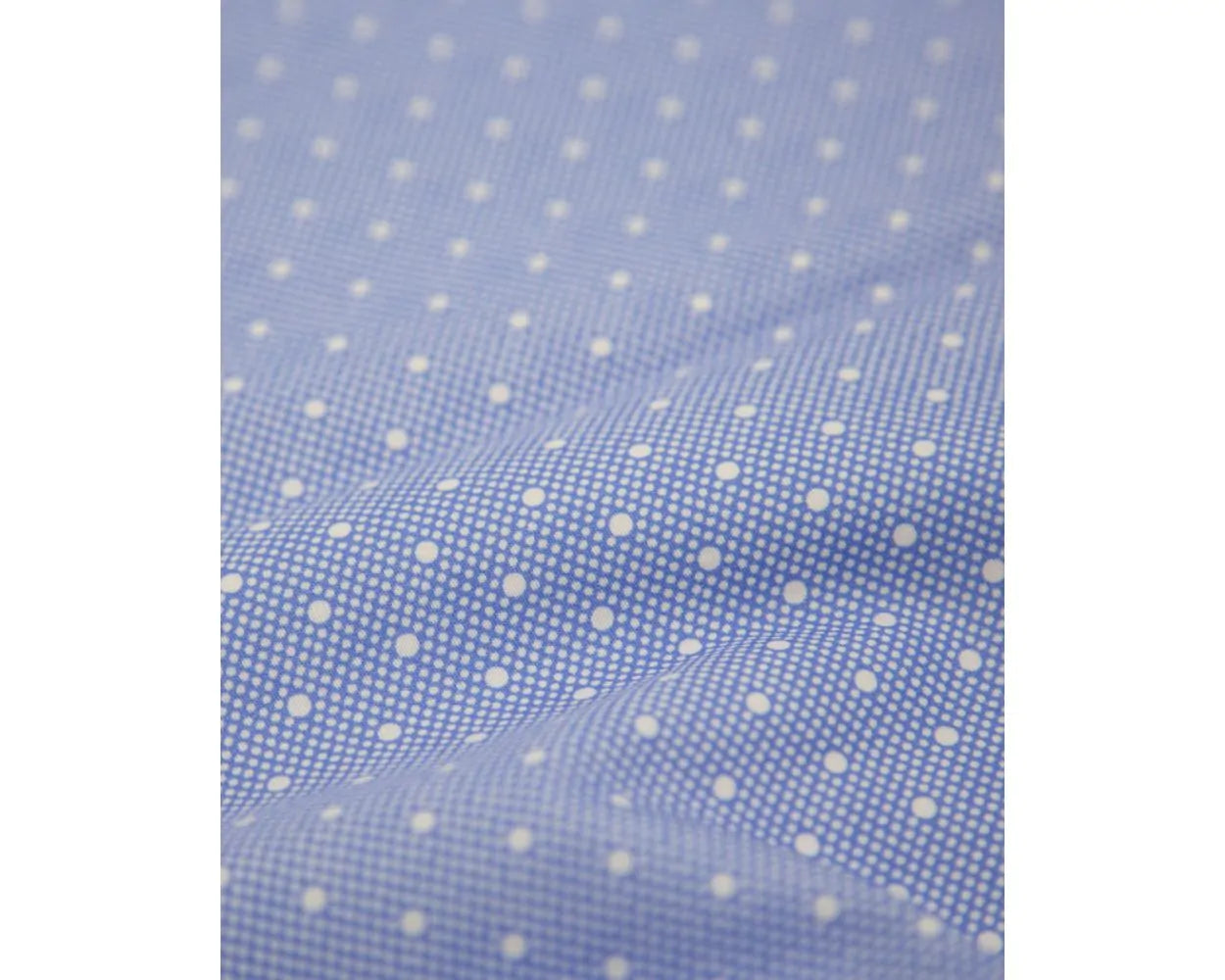 Blue Spot Print L/S cotton shirt