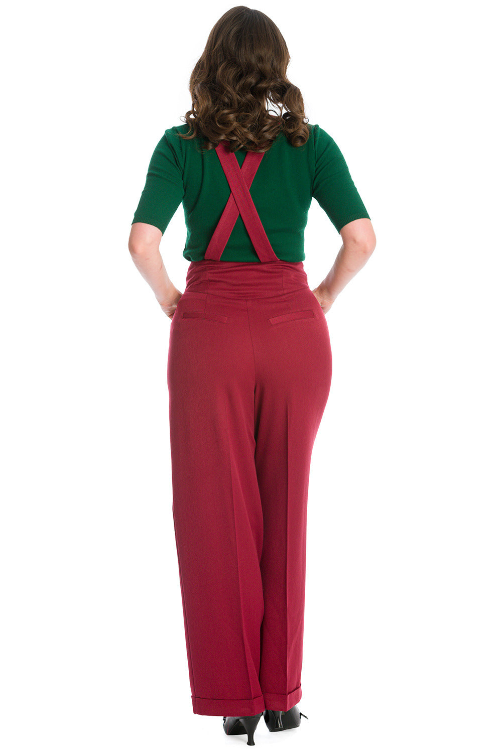 'Her Favourites' Trousers in Burgundy 